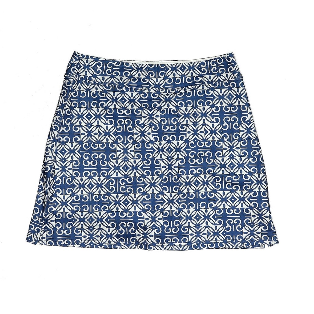 Blue and White A-Line Mini Skirt (athletic)